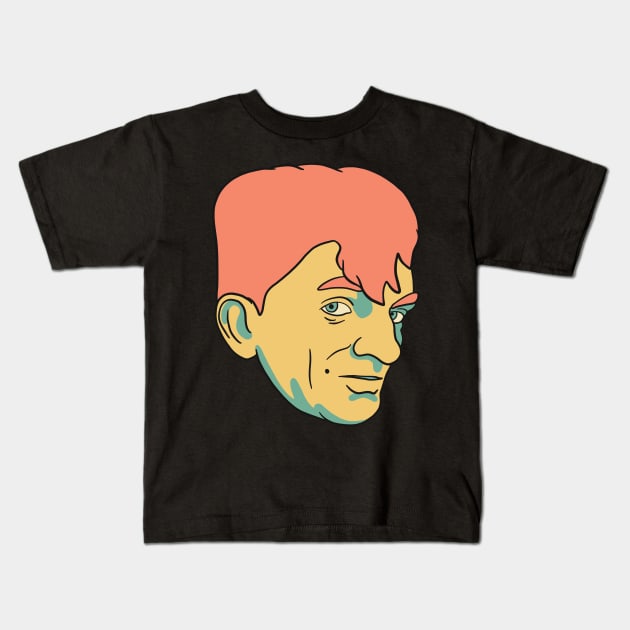 Joachim Ringelnatz Portrait In Vintage Colors Kids T-Shirt by isstgeschichte